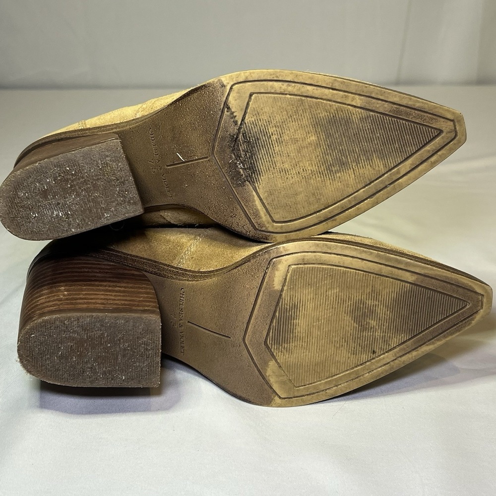 Chelsea & Violet Women's Size 7.5 Brown Suede Western Boots‎ Leather *read* - Picture 9 of 10